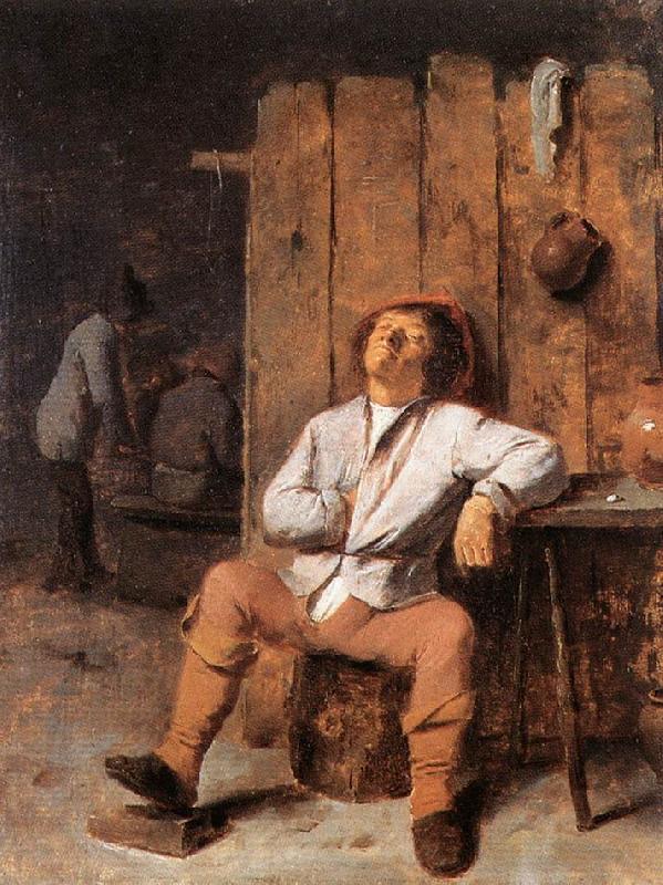 BROUWER, Adriaen A Boor Asleep